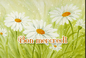 Gif animé Bon mercredi marguerites
